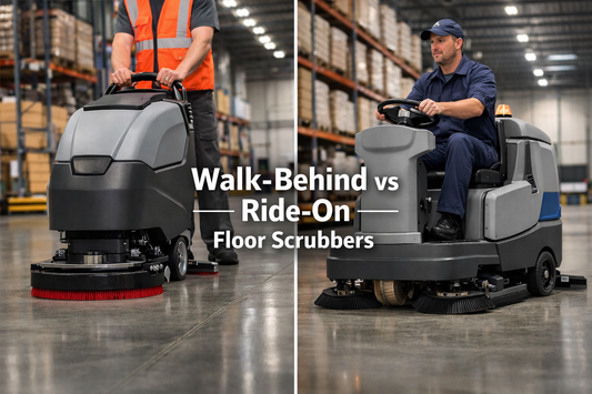 commercial floor scrubber for warehouse cleaning