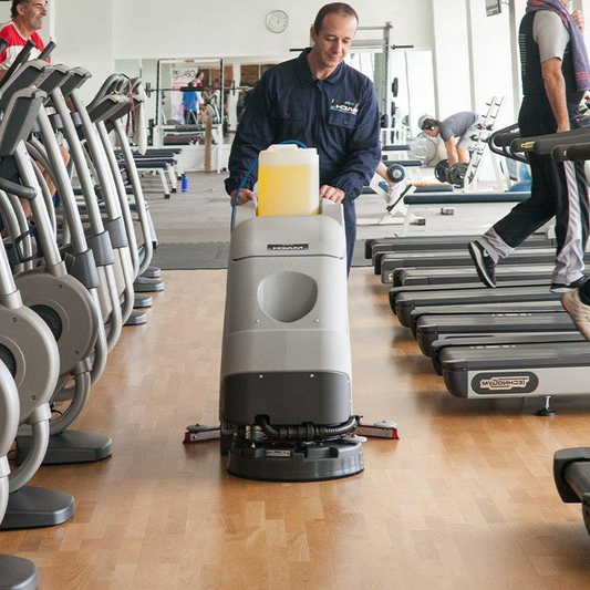 commercial floor scrubber for warehouse cleaning