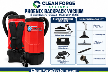 Sandia Phoenix 10-Quart Cordless Backpack Vacuum with complete tool kit